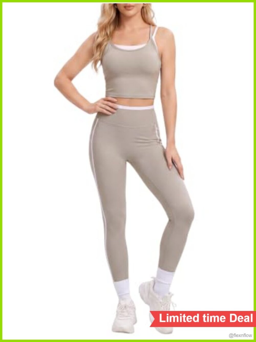 Women's 2 Piece Workout Set Sports Bra Leggings Pilates Gym Activewear